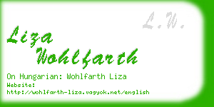 liza wohlfarth business card